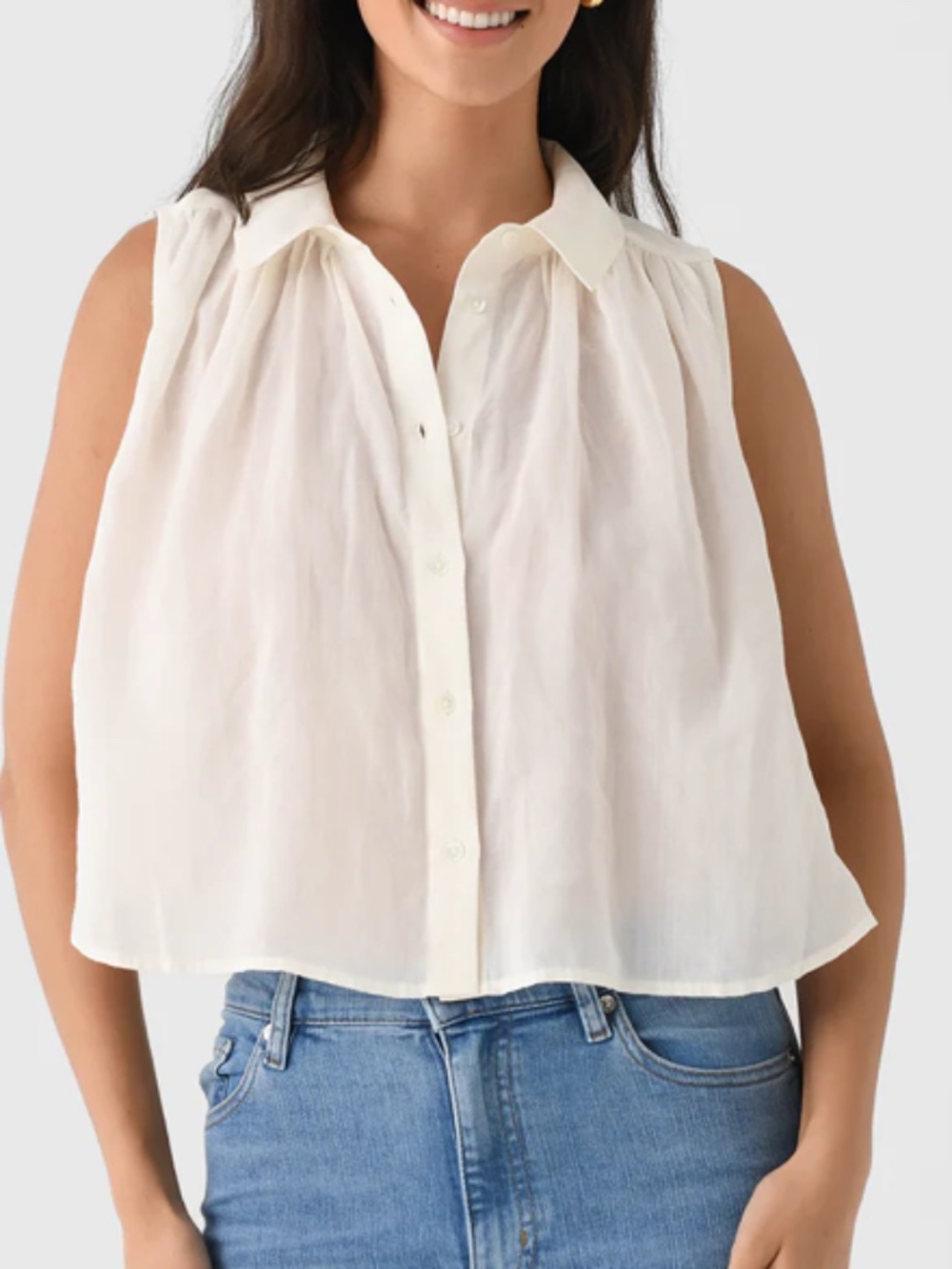 Citizens of Humanity Women's Sleeveless Ambrose Top. Size M. Cream color.